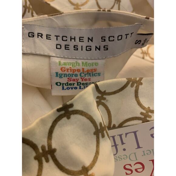 Gretchen Scott Designs Dress Short Golden Geometric Small NWT - Picture 7 of 7